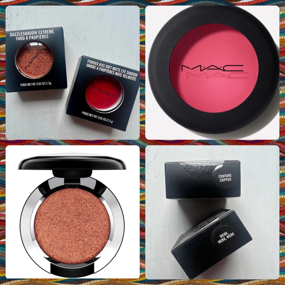 MAC Eye Shadow Bundle Pink, Copper, NWT, BNIB, New & Sealed werk werk werk